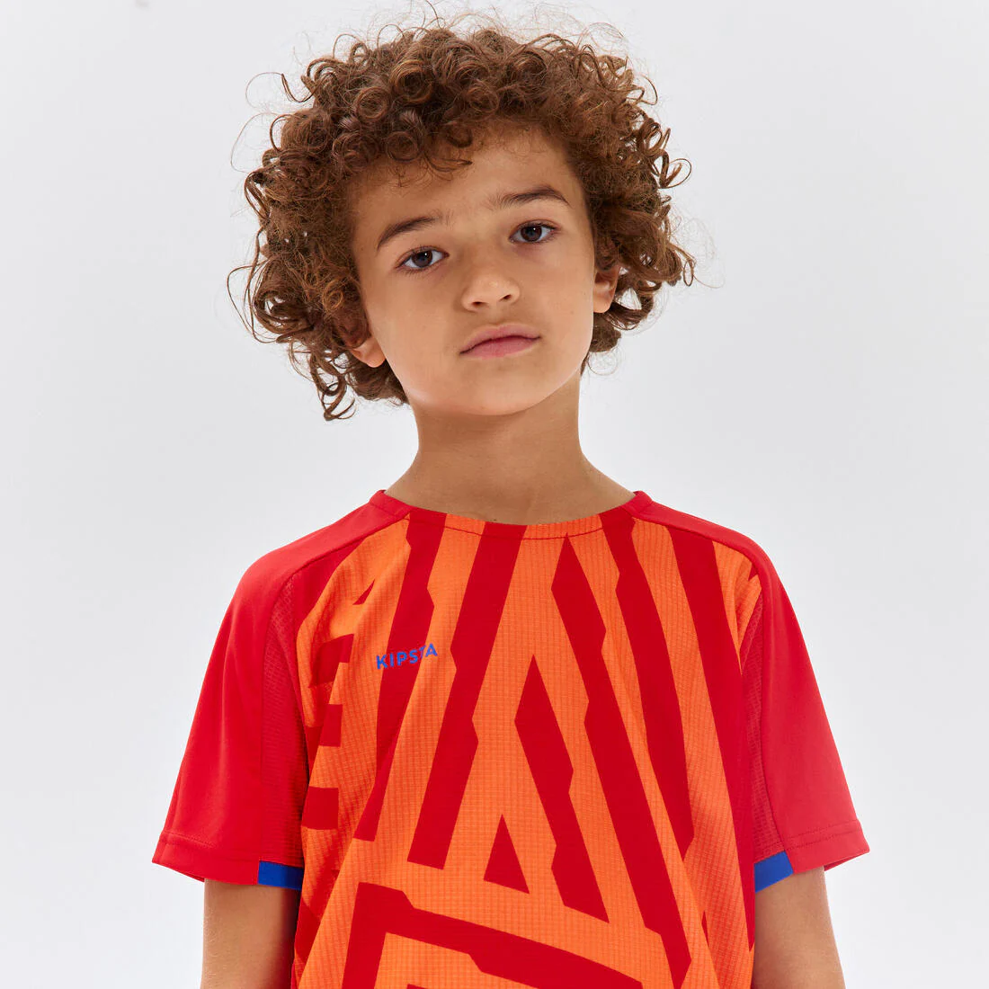 Kids' Short-Sleeved Football Shirt Viralto Solo - Jungle Red & - Image 9