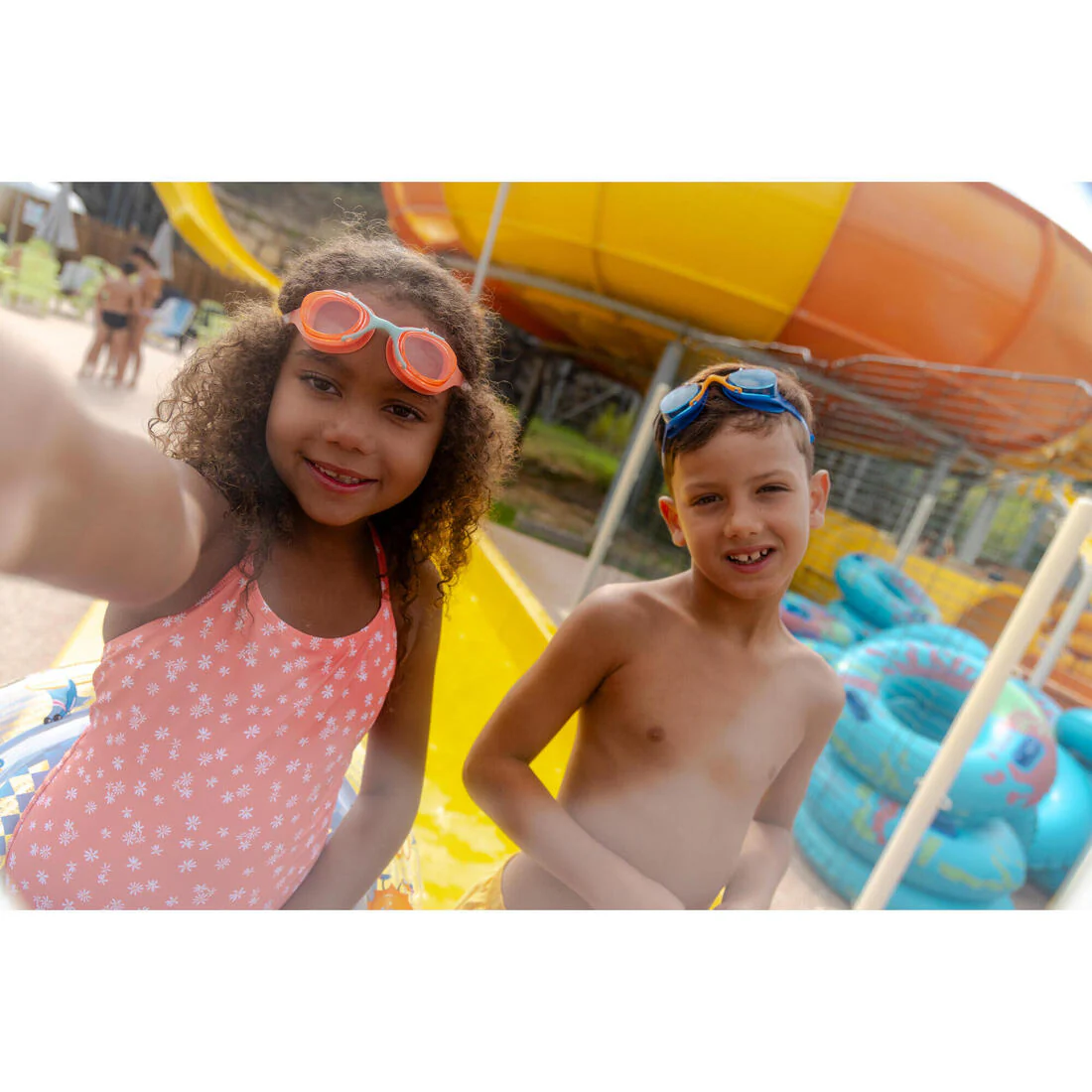 Kids’ Swimming Goggles - Xbase turquoise tinted - Image 11