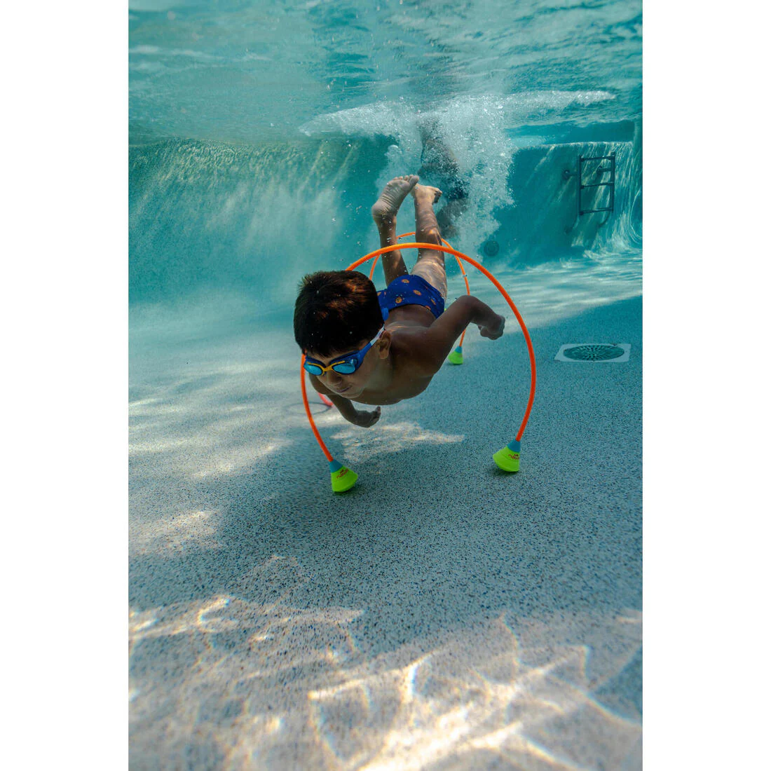 Kids’ Swimming Goggles - Xbase turquoise tinted - Image 18