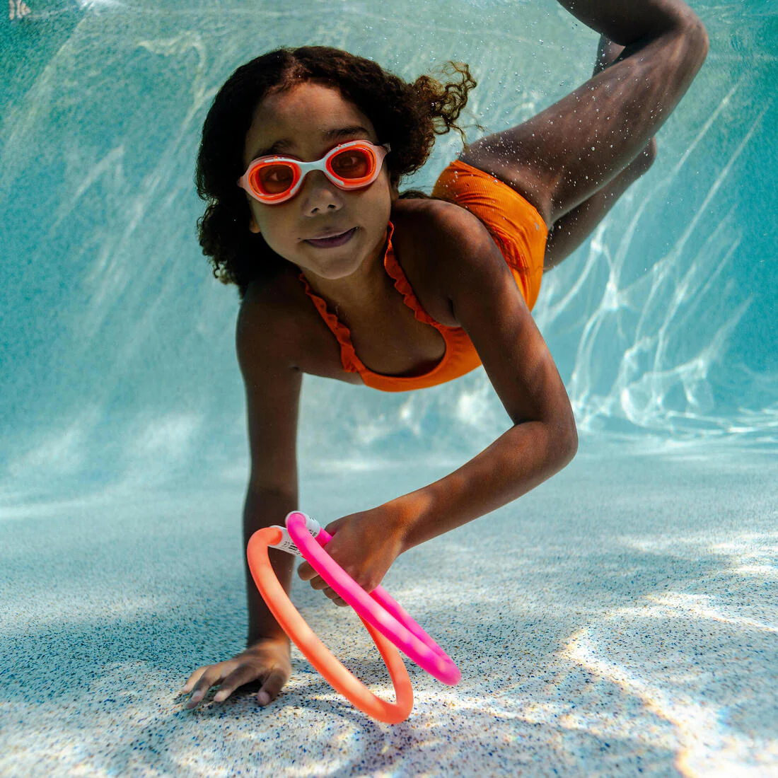 Kids’ Swimming Goggles - Xbase turquoise tinted - Image 5