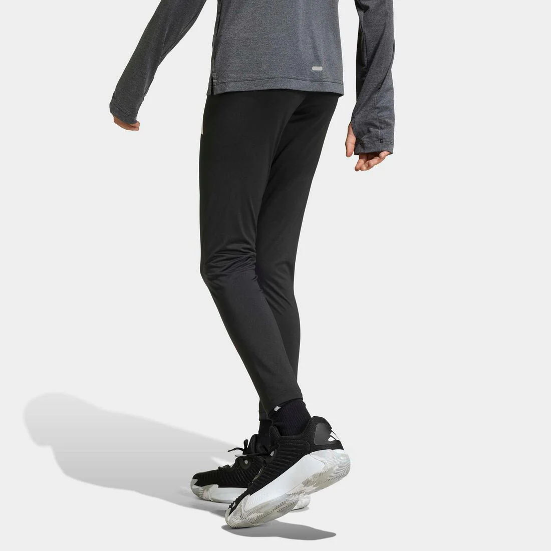 Kids Train Essentials 3-Stripes Leggings, Black - Image 3