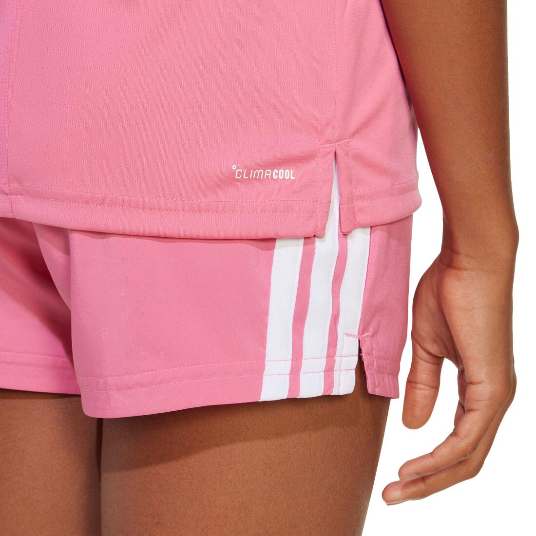 Kids Training Essentials 3-Stripes Tee, Pink - Image 4