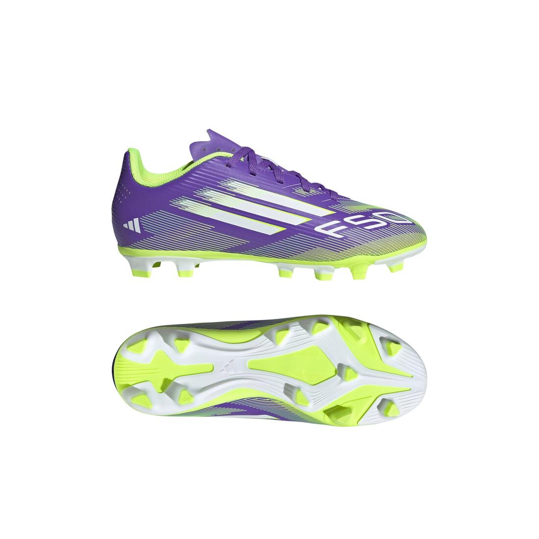 Kids Unisex F50 Club Firm/Multi-Ground Boots, Purple - Image 7