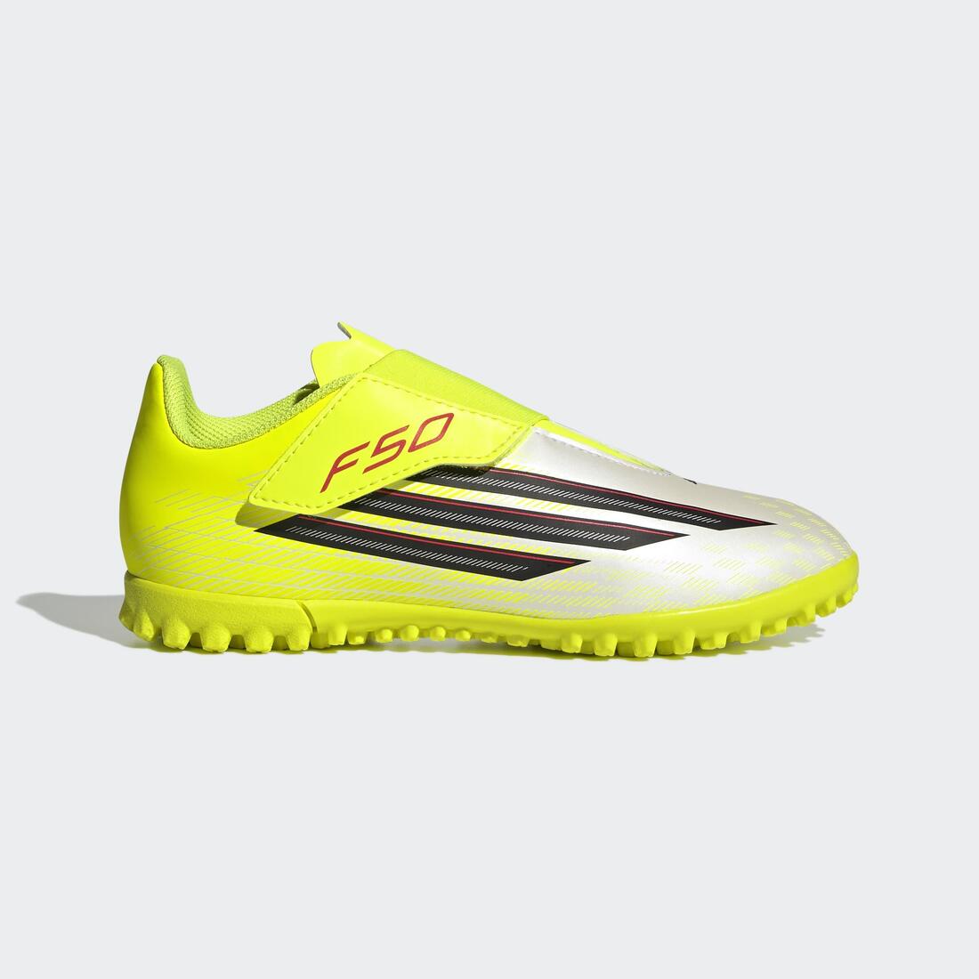 Kids Unisex F50 Club Velcro Turf Football Shoes Kids, Yellow