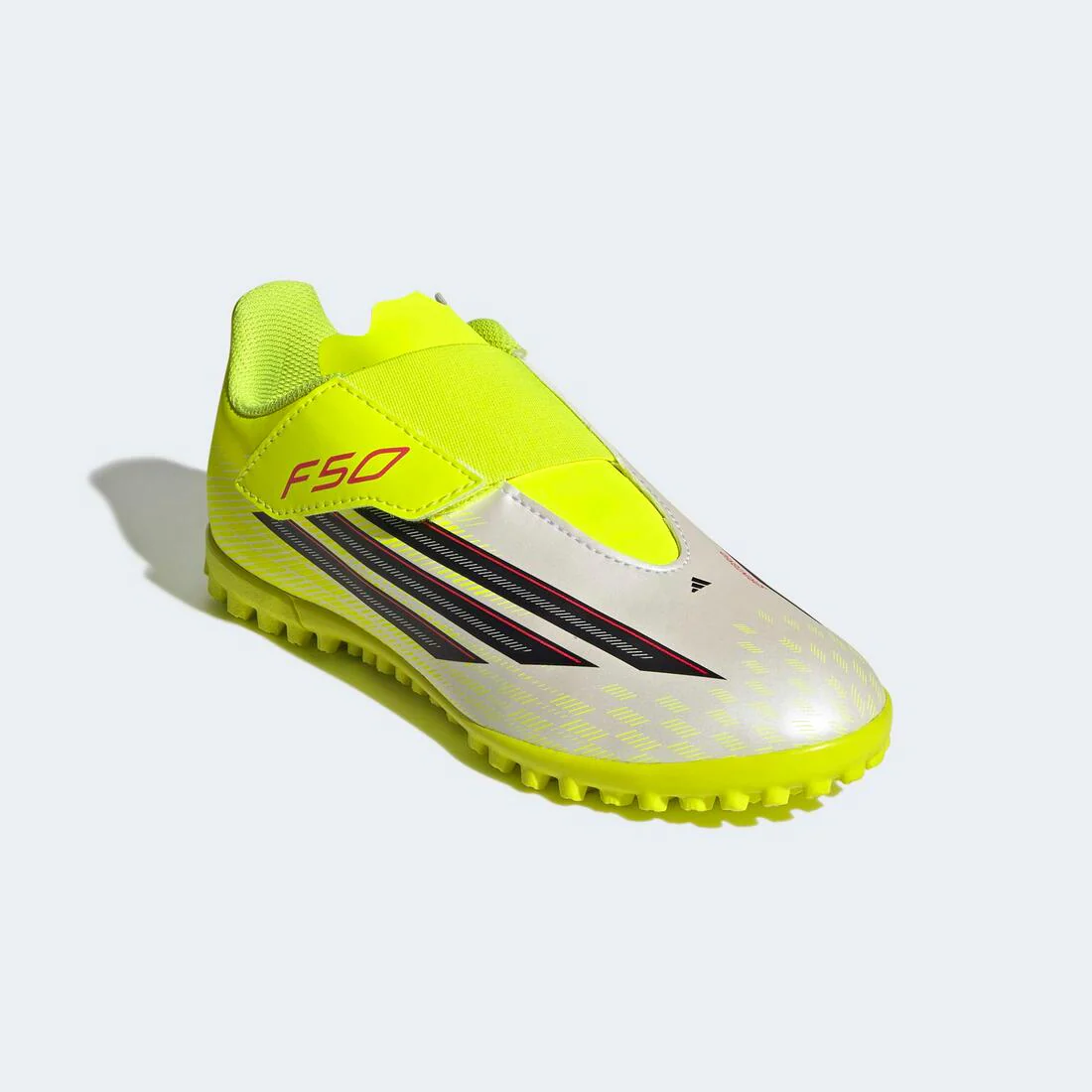 Kids Unisex F50 Club Velcro Turf Football Shoes Kids, Yellow - Image 5