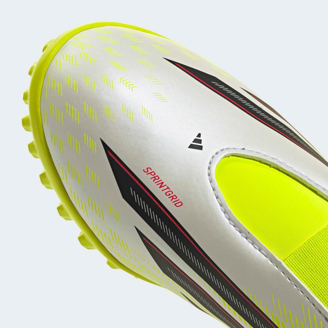 Kids Unisex F50 Club Velcro Turf Football Shoes Kids, Yellow - Image 8