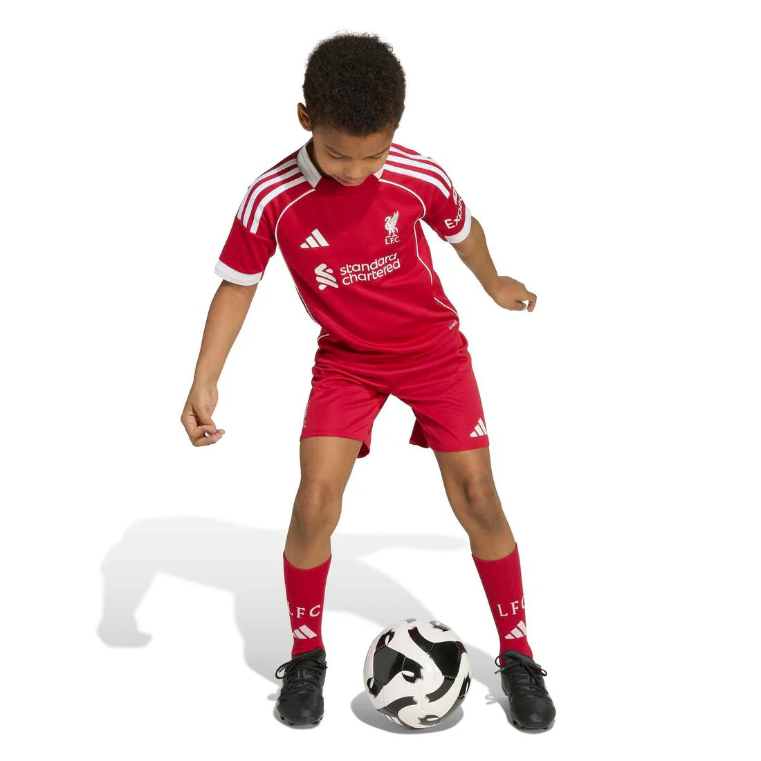 Kids Unisex Liverpool FC 25/26 Home Mini Kit, Red - Image 4