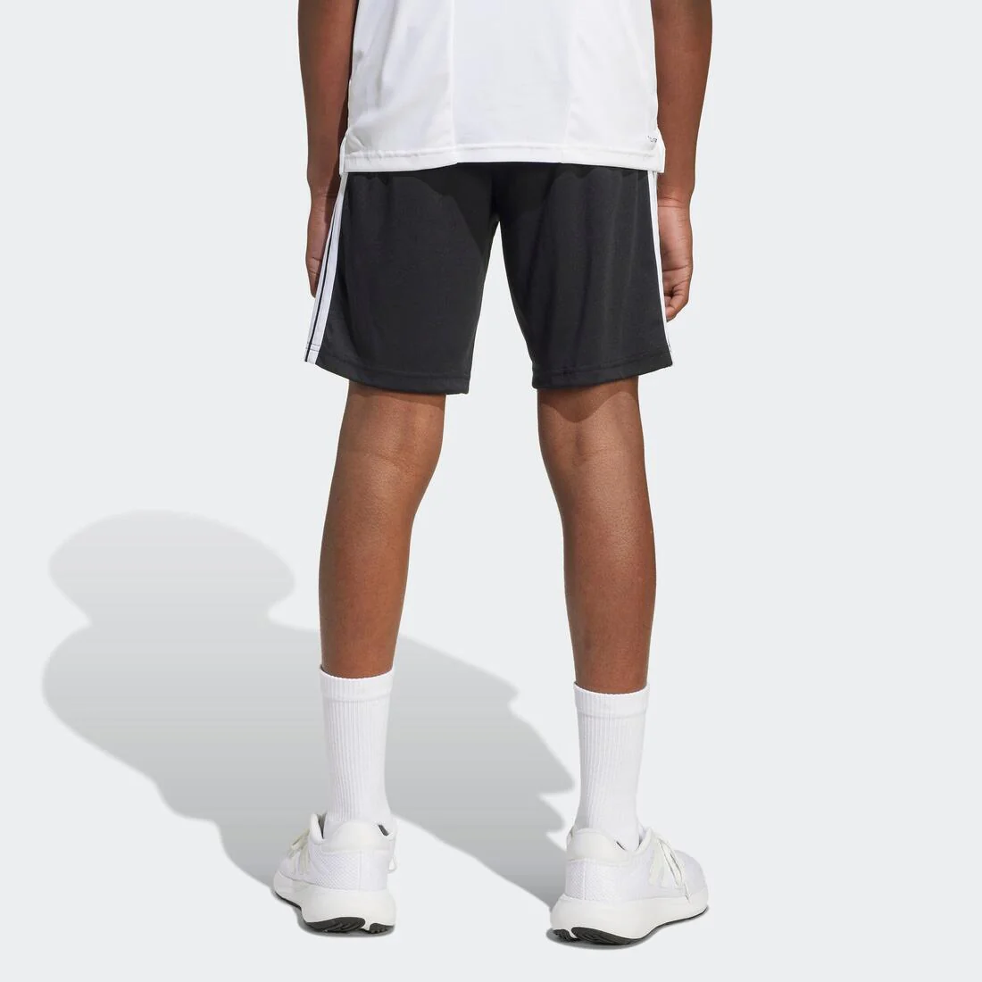 Kids Unisex Train Essentials 3-Stripes Shorts, Black - Image 4