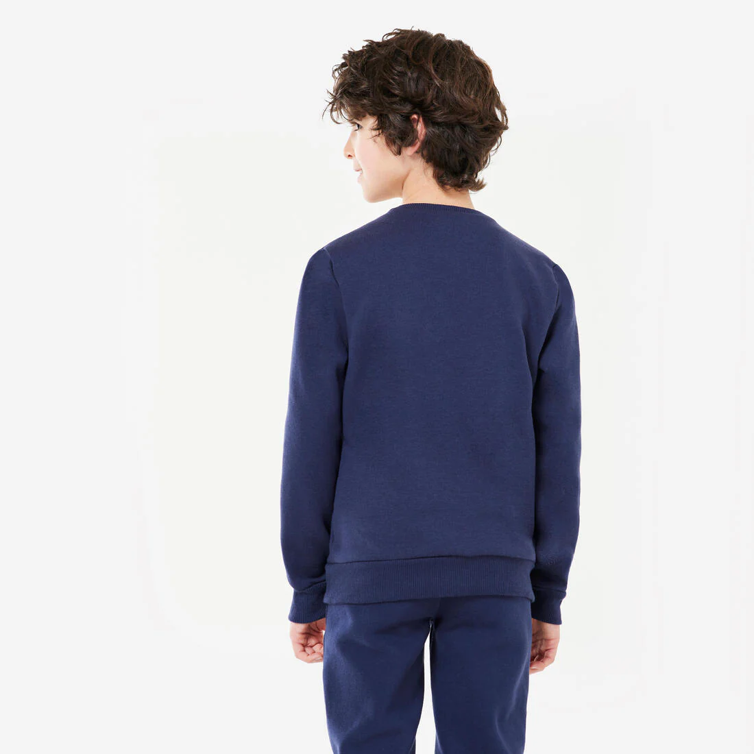 Kids' Unisex Warm Crew-Neck Sweatshirt - Dark Blue - Image 4