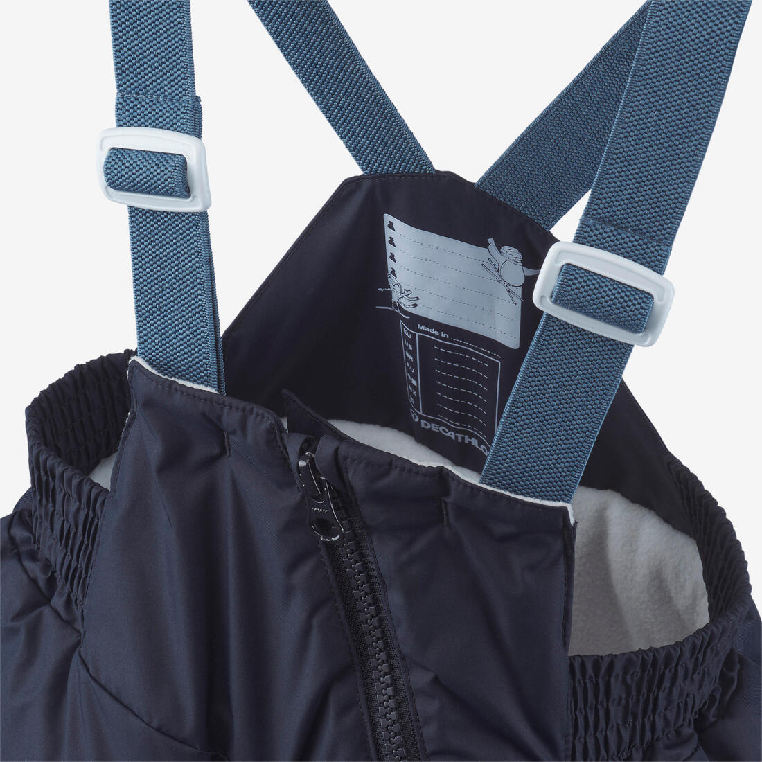 Kids’ warm ski trousers/salopettes, 1-5 years, BIB 500 Toddler - Image 7