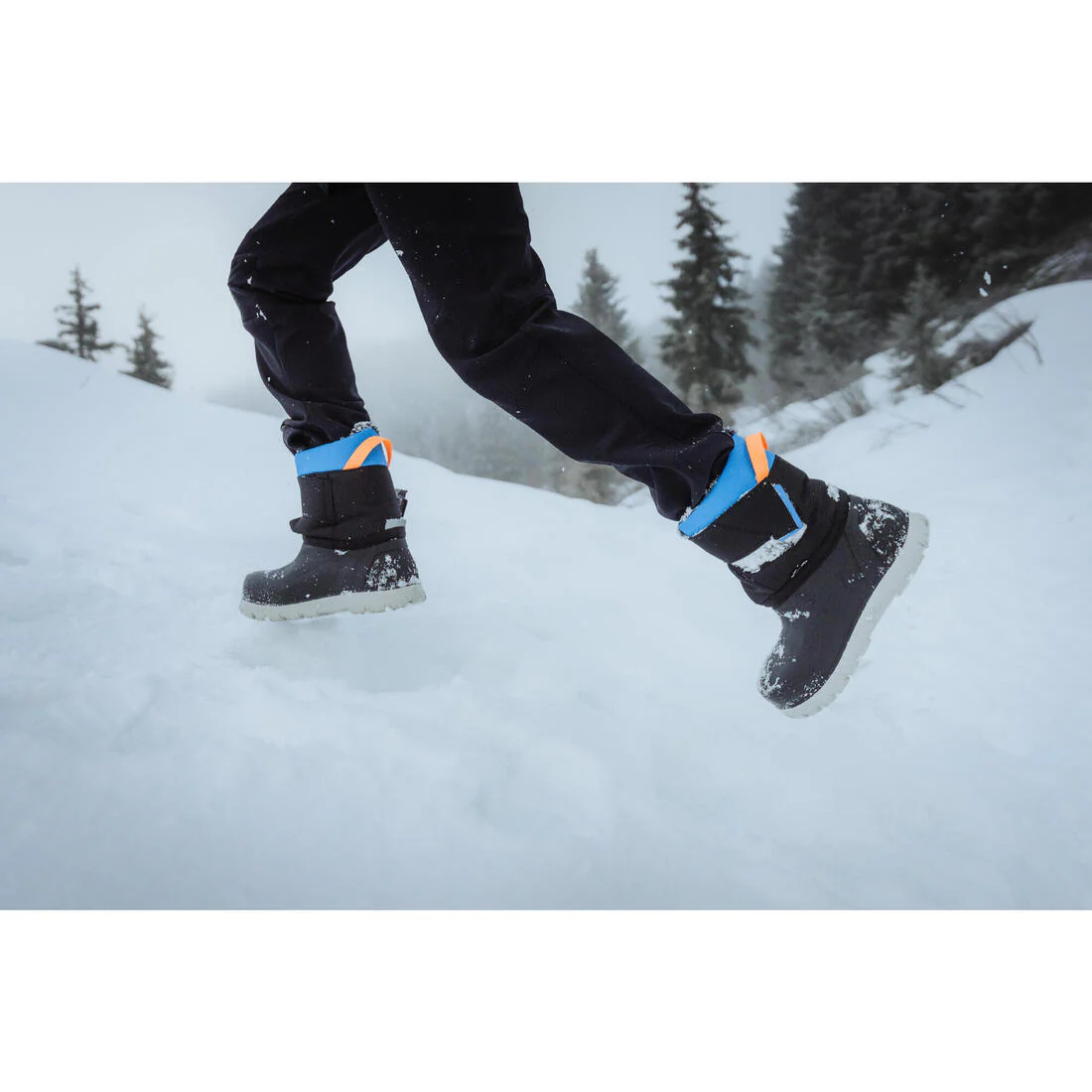 Kids’ warm and waterproof hiking boots, UK JR sizes 7-10, SH500 - Image 12