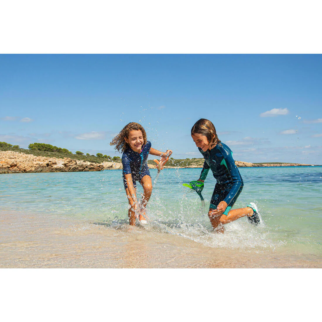 Kids’ water shoes with rip-tab, Aquashoes 120 lagoon - Image 67
