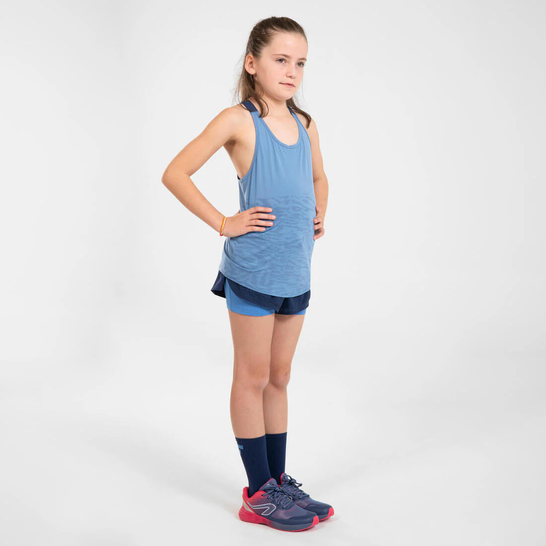 KIPRUN DRY girls' 2-in-1 breathable running tight shorts - Image 6