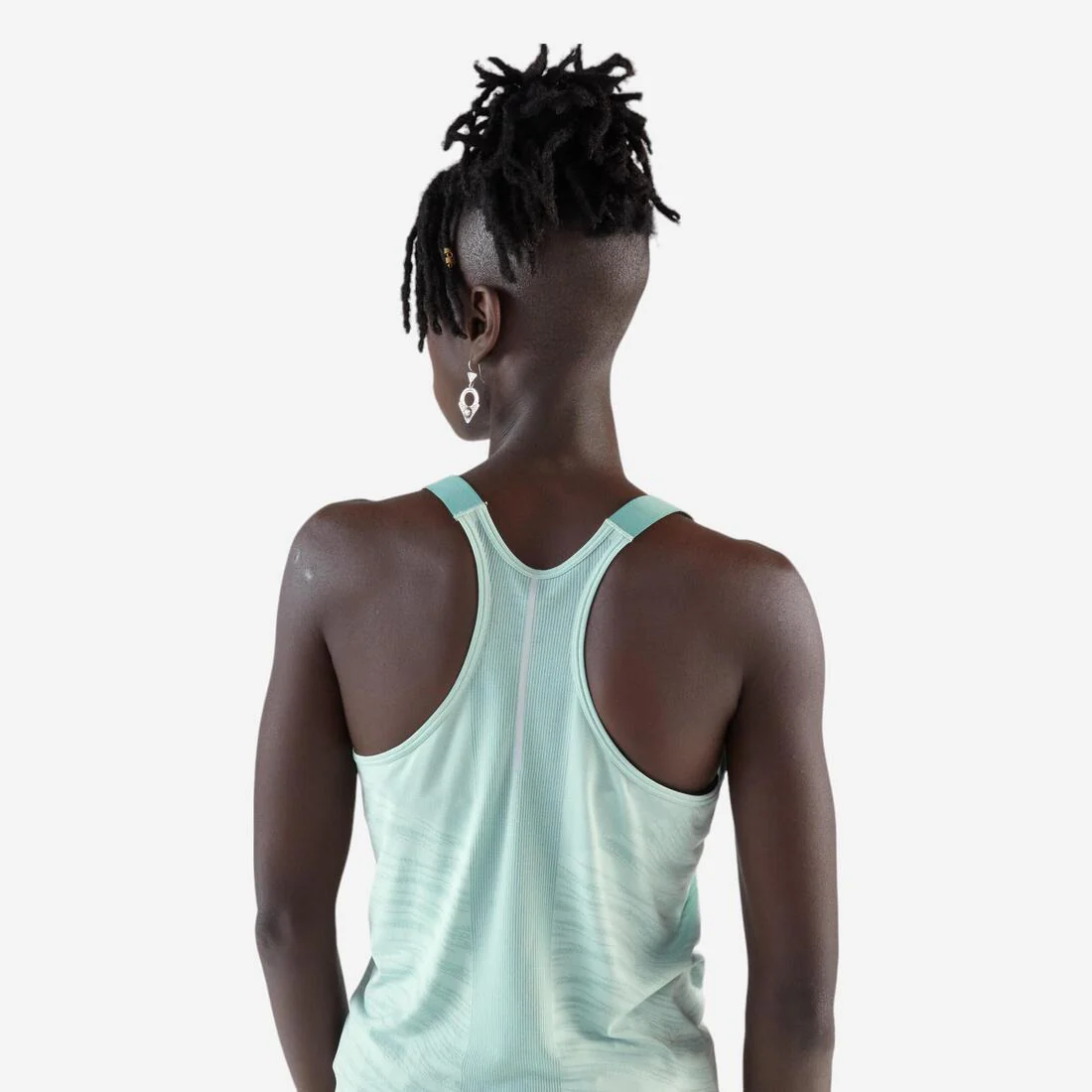 KIPRUN Run 500 women's running tank top with built-in bra - green - Image 3