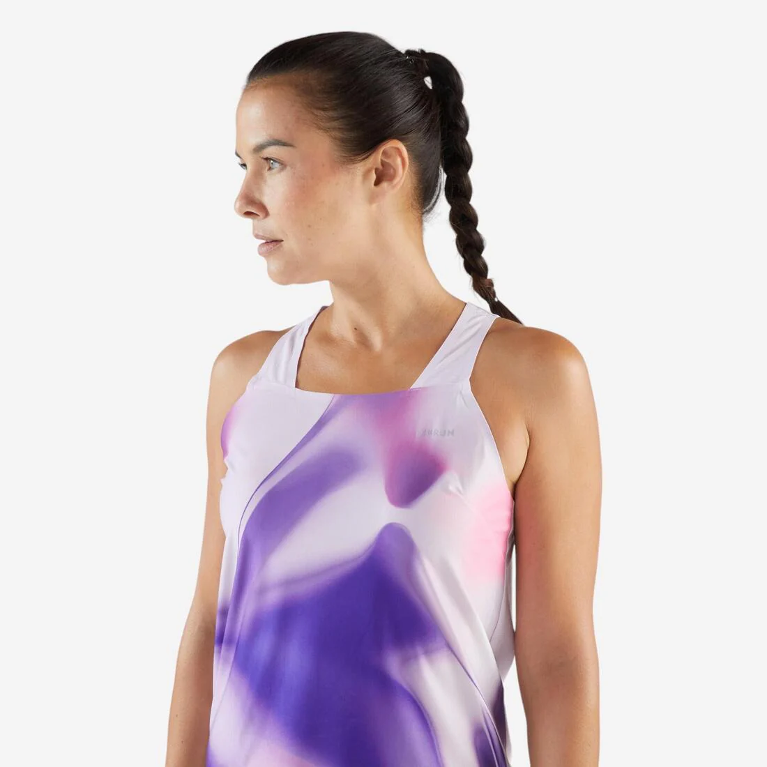 KIPRUN Run 900 Light Women's Lightweight Running Tank Top - Purple Print - Image 4