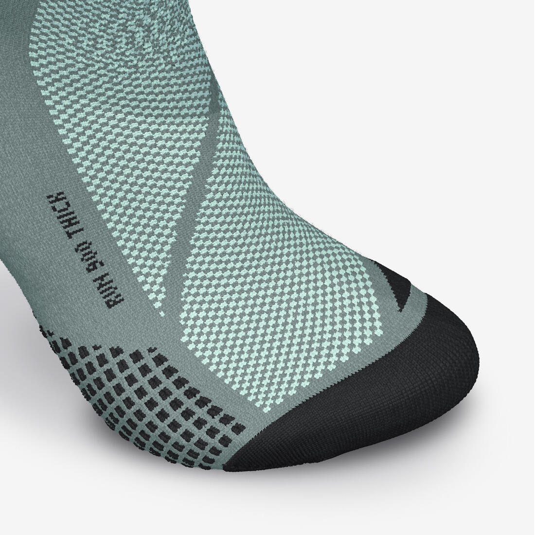 KIPRUN run900 Mid-Calf Thick Running Socks - Orange/Graffiti