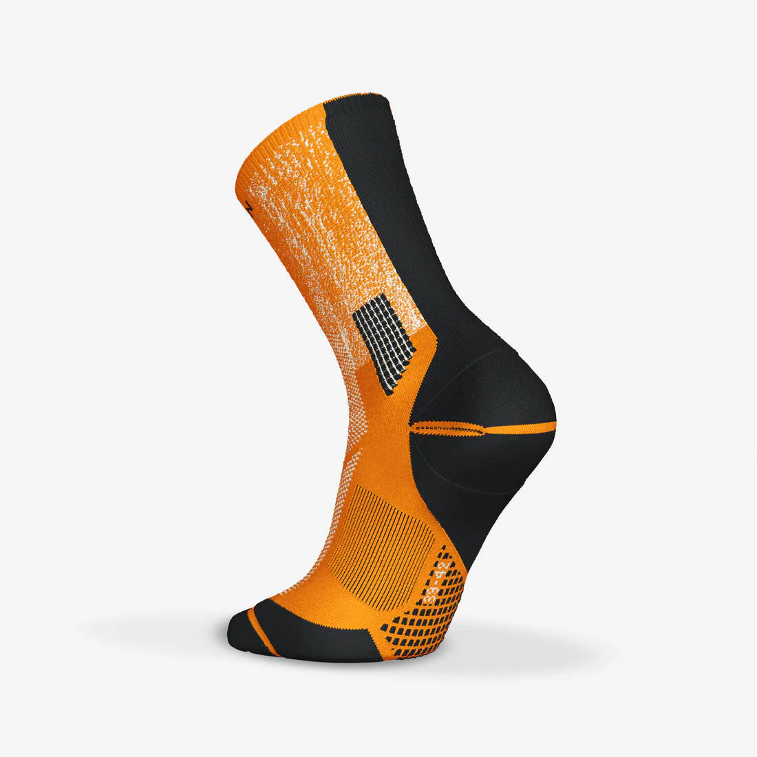 KIPRUN run900 Mid-Calf Thick Running Socks - Orange/Graffiti - Image 14