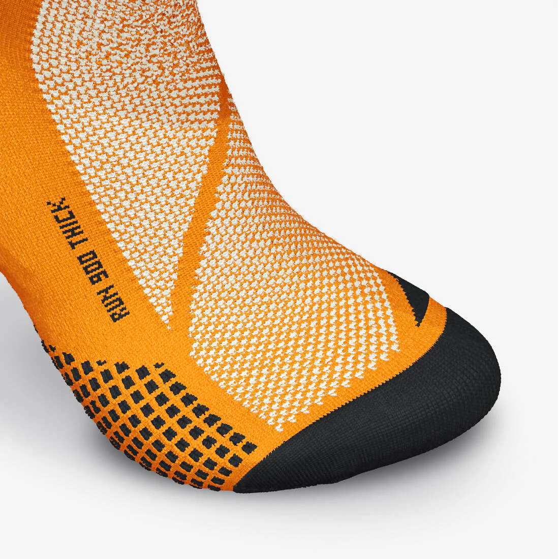 KIPRUN run900 Mid-Calf Thick Running Socks - Orange/Graffiti - Image 9