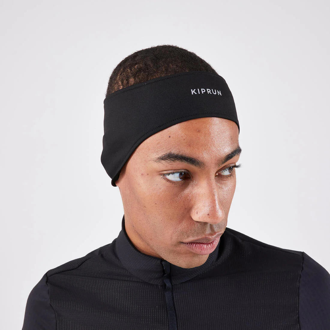 KIPRUN Warm Unisex Running Headband - Black - Image 3