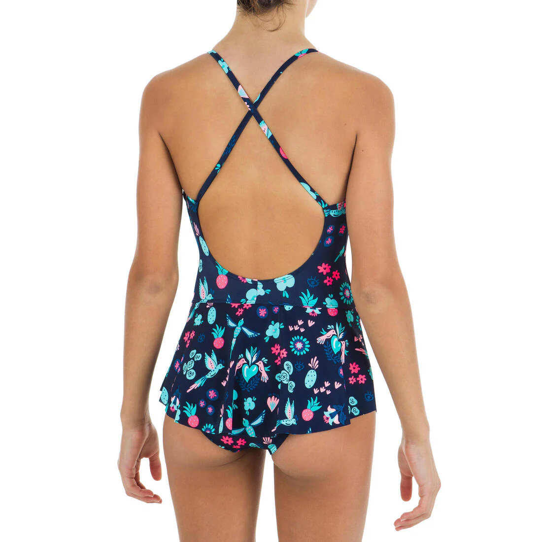 Lila All Omi 100 Girls Swimming One-Piece Swimsuit/Skirt - Image 11