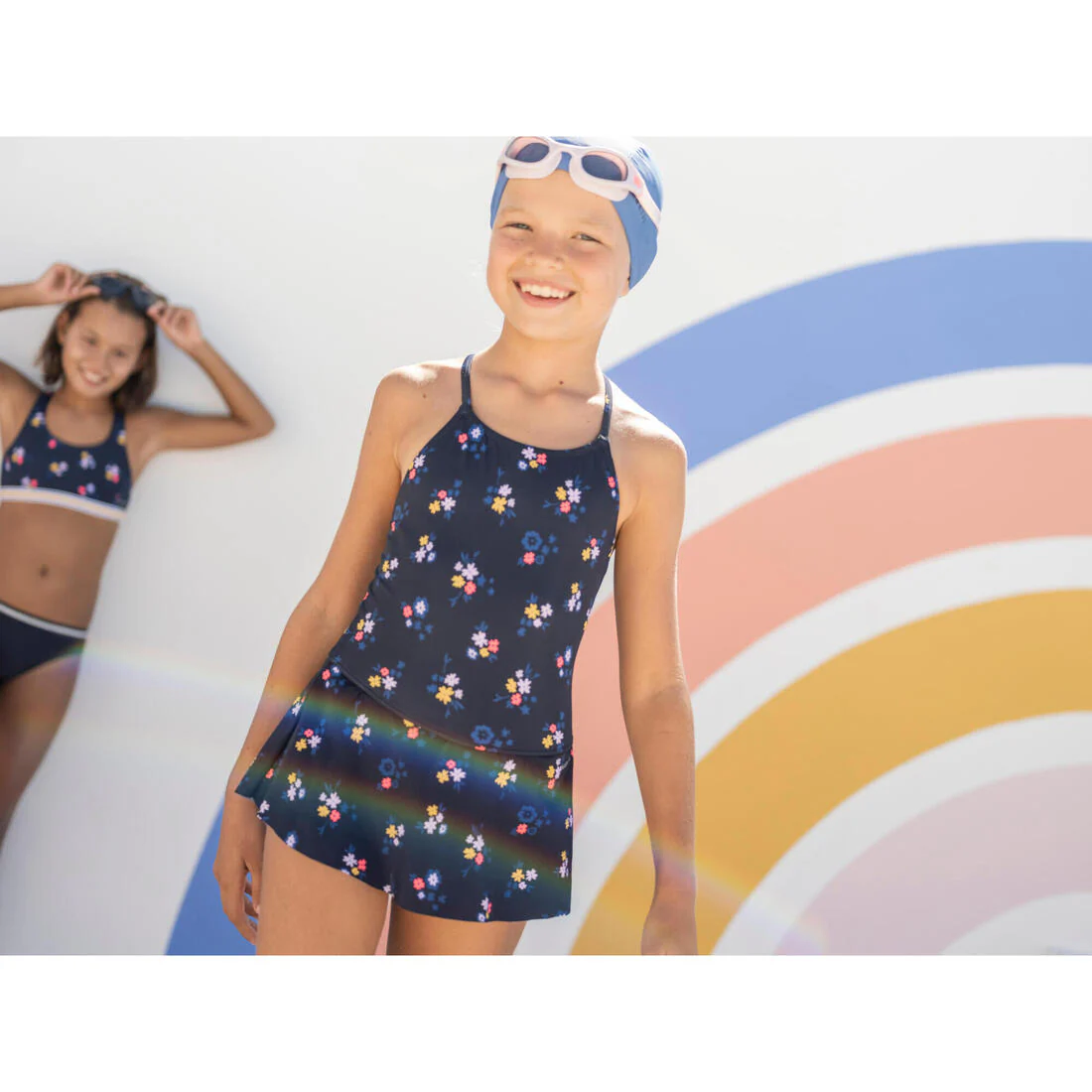 Lila All Omi 100 Girls Swimming One-Piece Swimsuit/Skirt - Image 15