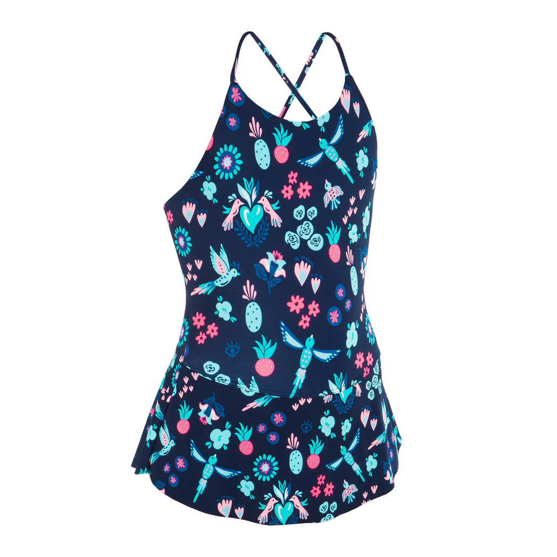 Lila All Omi 100 Girls Swimming One-Piece Swimsuit/Skirt - Image 19
