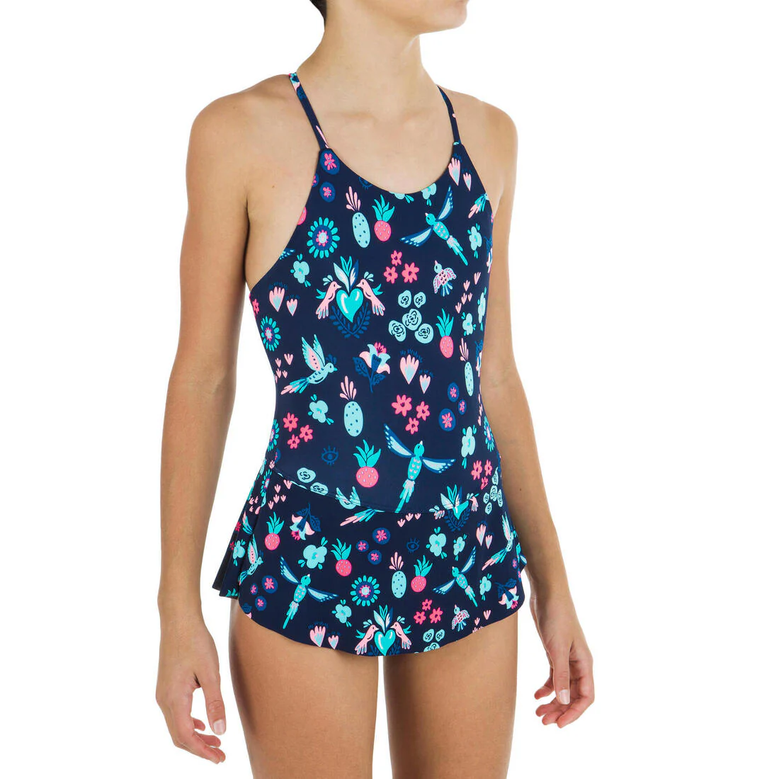 Lila All Omi 100 Girls Swimming One-Piece Swimsuit/Skirt - Image 6