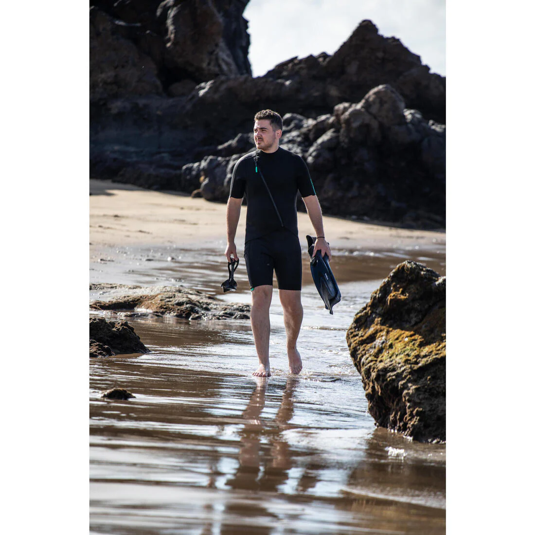 Men's 2 mm neoprene shorty wetsuit with diagonal front zip Easy - Image 15