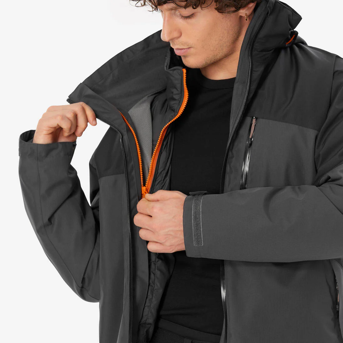 Men’s 3in1 waterproof hiking jacket -10°C, MH500 Mountain - Image 4