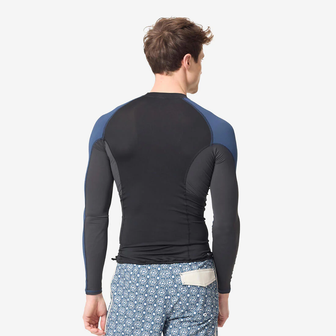 Men's anti-UV T-shirt long-sleeved - 500 black blue - Image 4