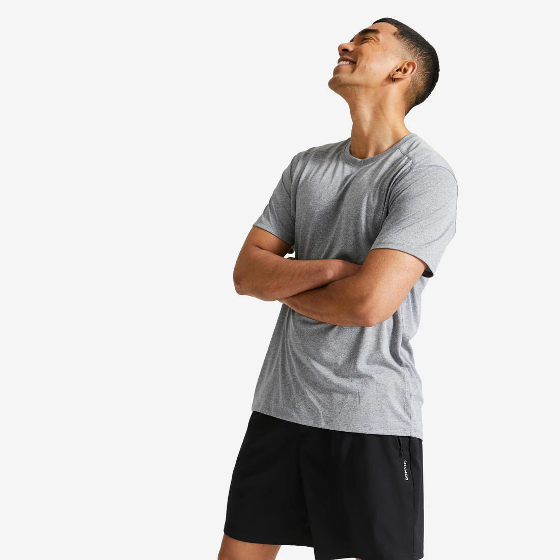 Men's Breathable Crew Neck Essential Fitness T-Shirt - Image 2