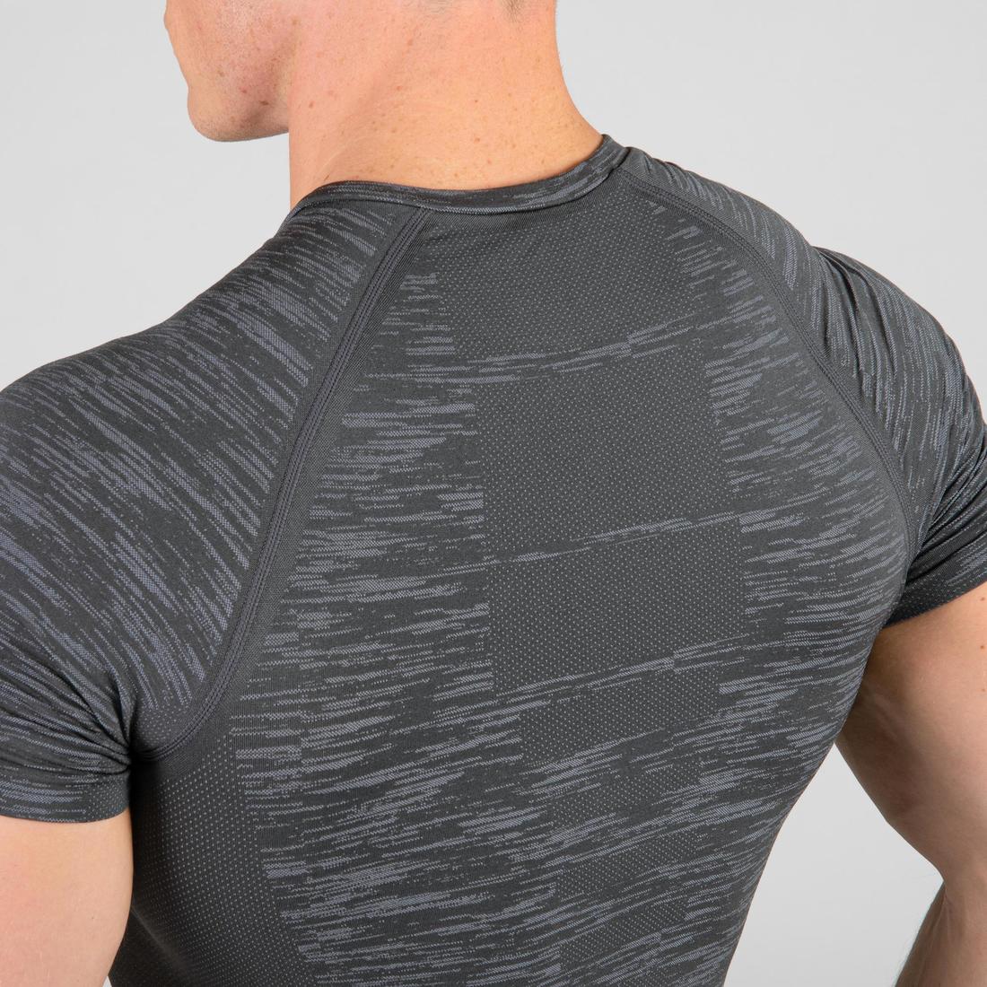 Men's Breathable Short-Sleeved Crew Neck Weight Training Compression T-Shirt - Image 28