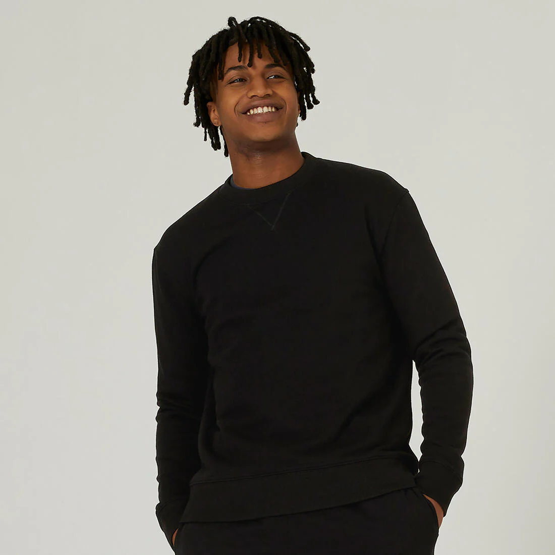Men's Crew-Neck Fitness Sweatshirt 500 Essentials - Image 4