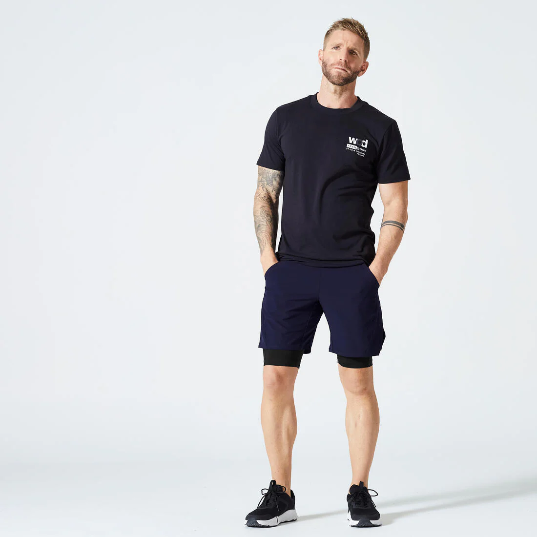 Men's Fitness Zip Pocket Breathable 2-in-1 Shorts - Image 11