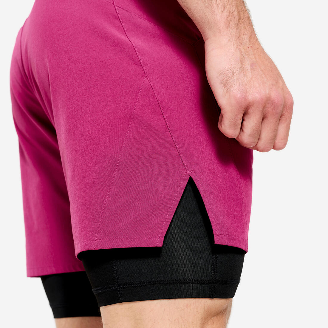 Men's Fitness Zip Pocket Breathable 2-in-1 Shorts - Image 14