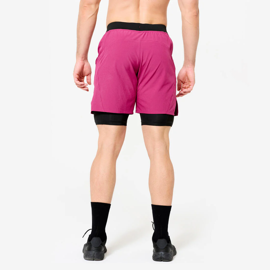 Men's Fitness Zip Pocket Breathable 2-in-1 Shorts - Image 19