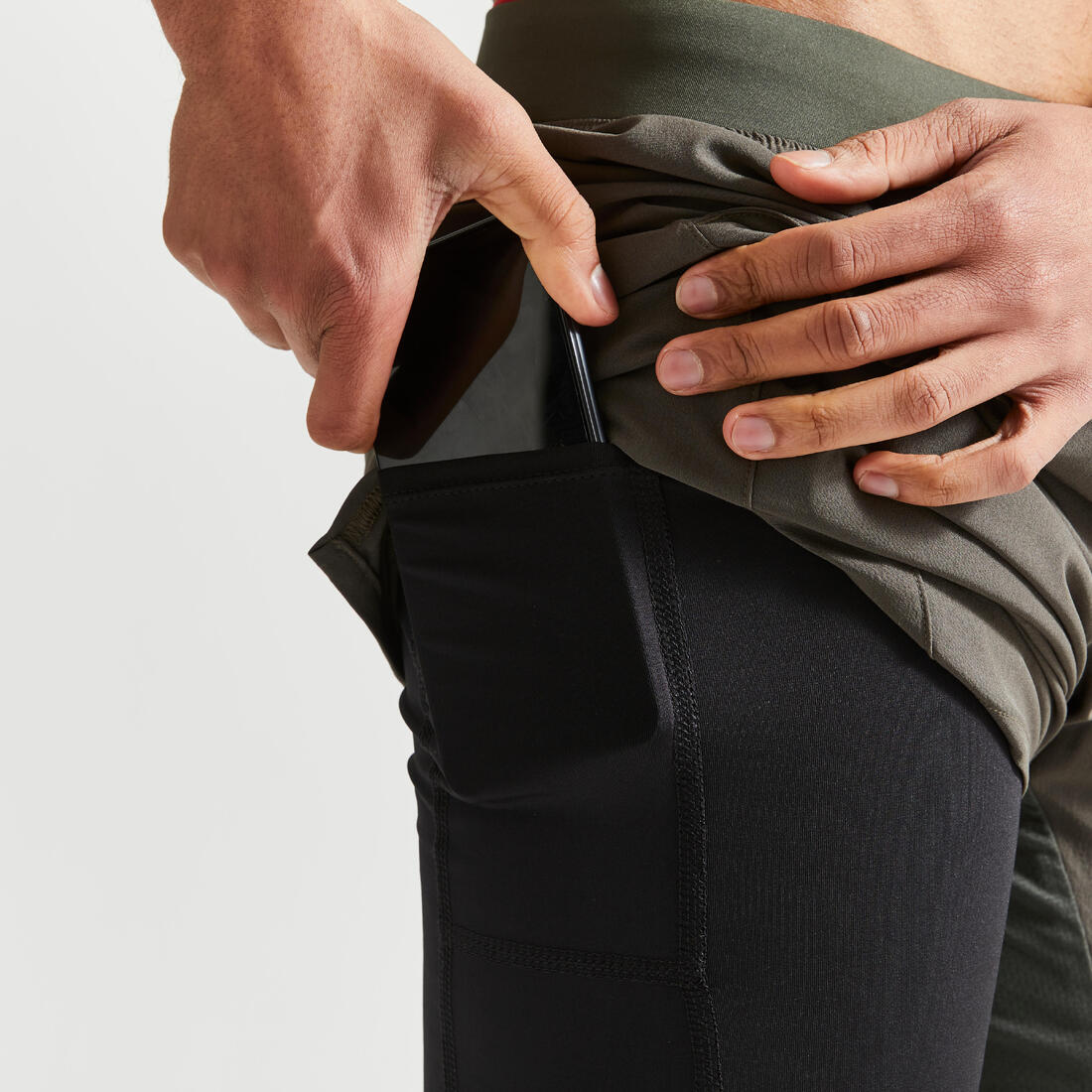 Men's Fitness Zip Pocket Breathable 2-in-1 Shorts - Image 22