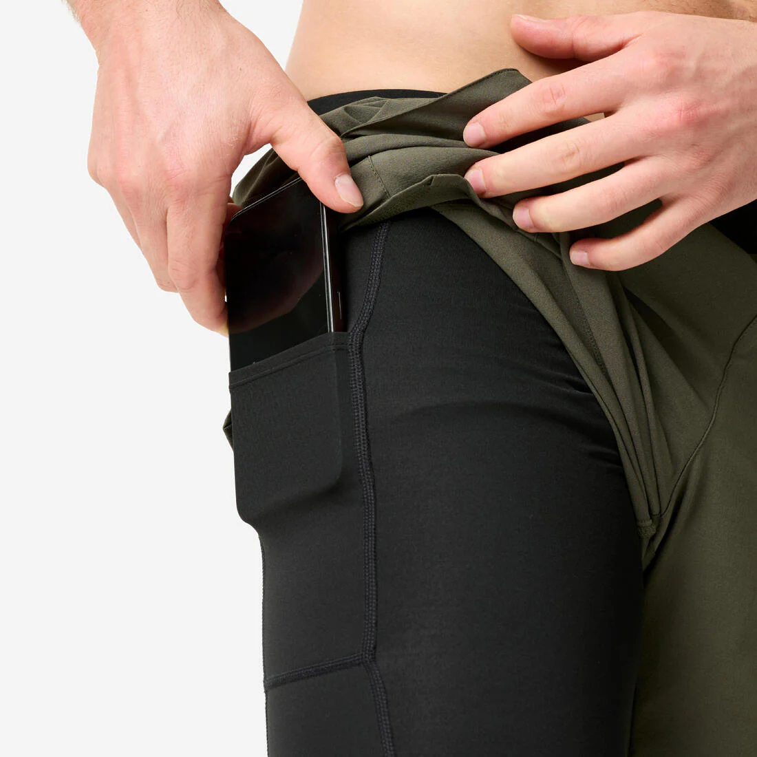 Men's Fitness Zip Pocket Breathable 2-in-1 Shorts - Image 24