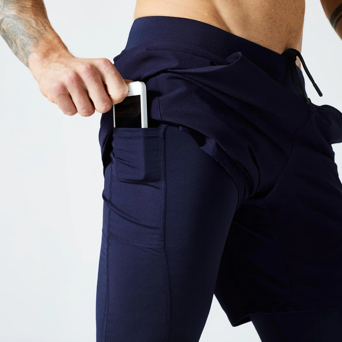 Men's Fitness Zip Pocket Breathable 2-in-1 Shorts - Image 28