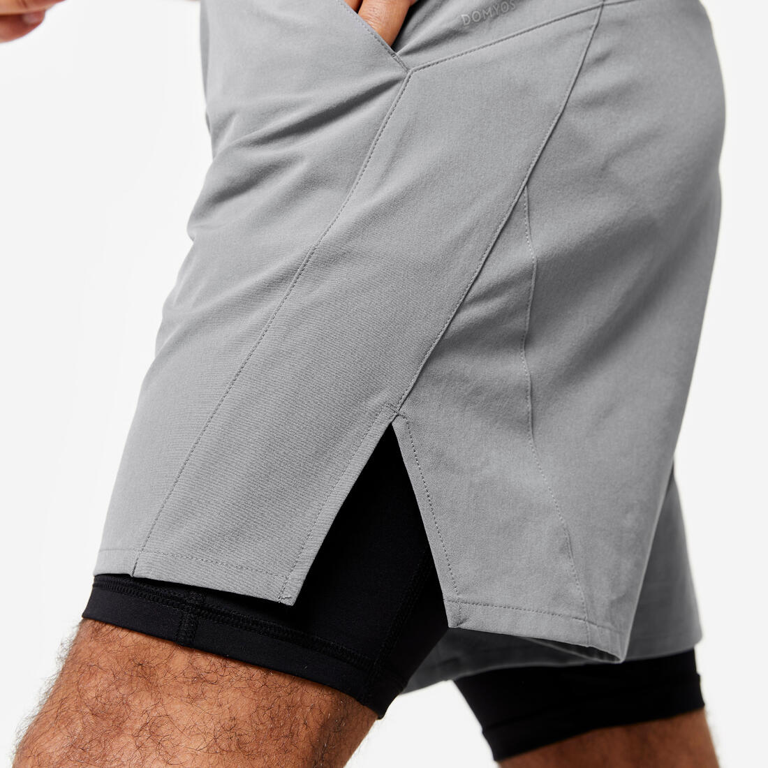 Men's Fitness Zip Pocket Breathable 2-in-1 Shorts - Image 46