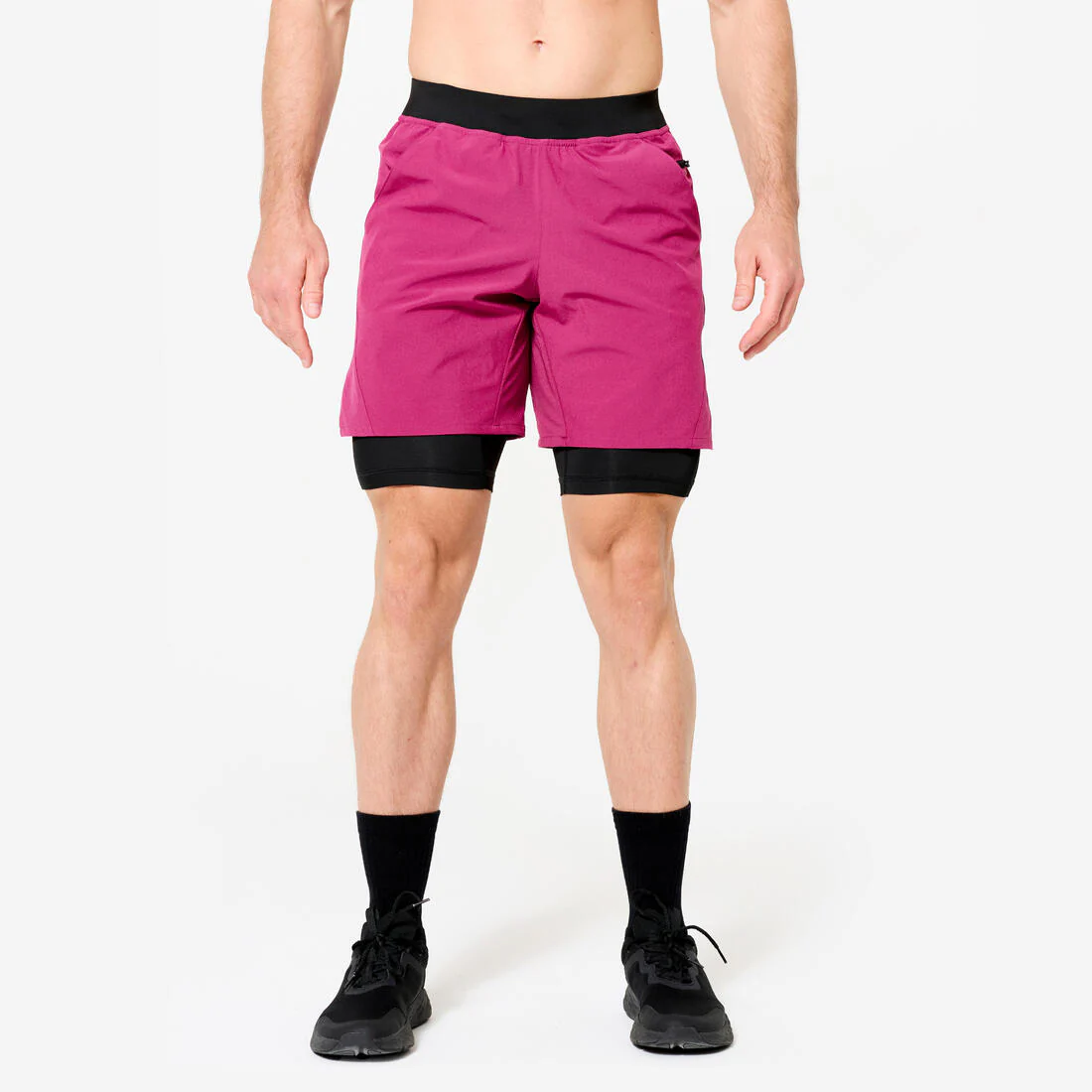 Men's Fitness Zip Pocket Breathable 2-in-1 Shorts - Image 5