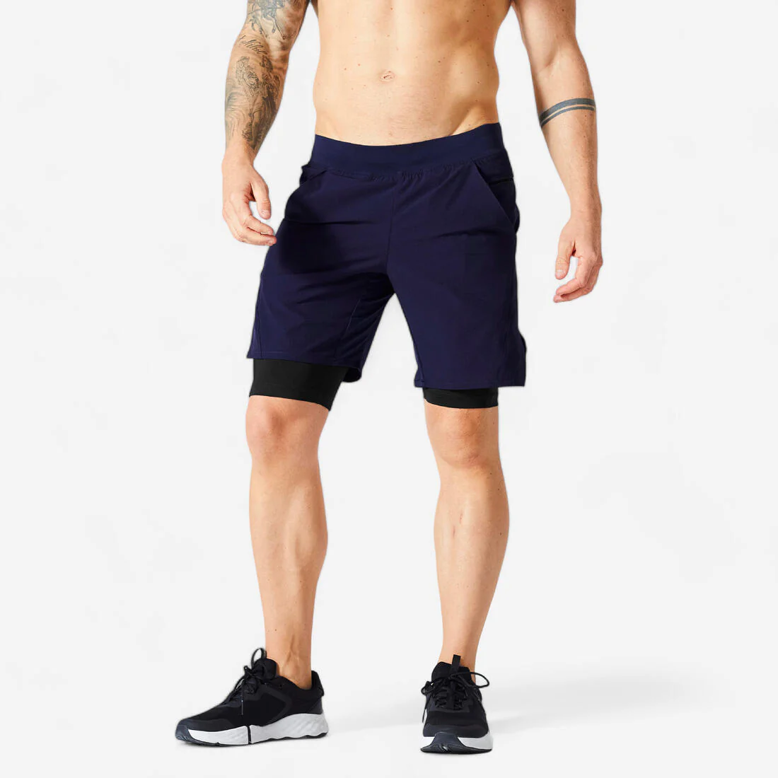 Men's Fitness Zip Pocket Breathable 2-in-1 Shorts - Image 6
