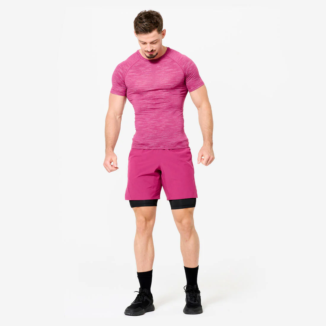 Men's Fitness Zip Pocket Breathable 2-in-1 Shorts - Image 9