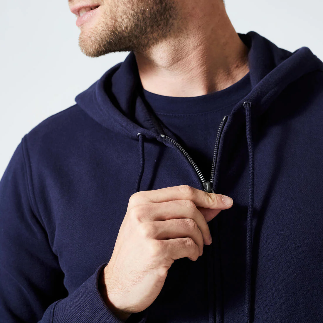 Men's Fleece Zip-Up Fitness Hoodie - Image 12