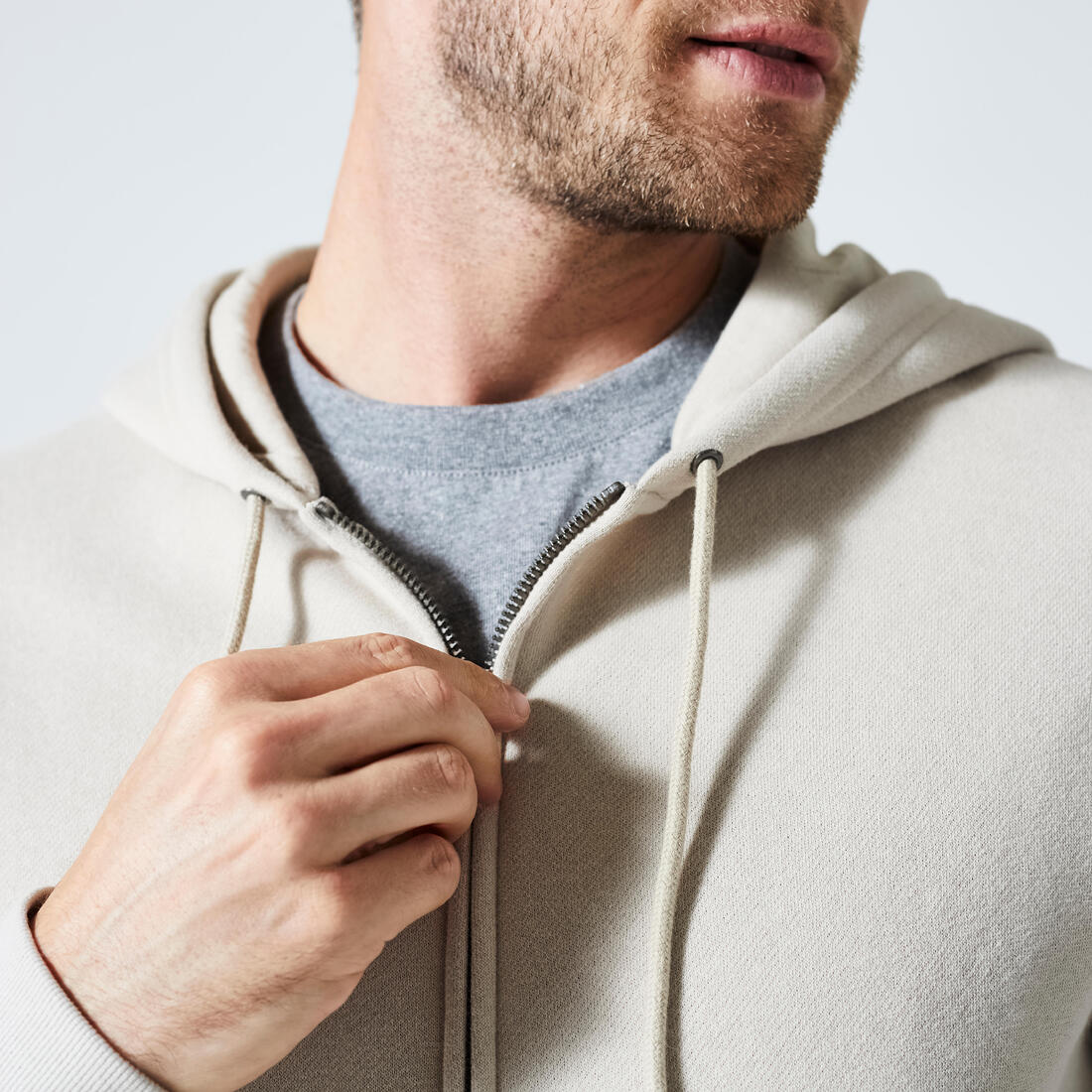 Men's Fleece Zip-Up Fitness Hoodie - Image 15