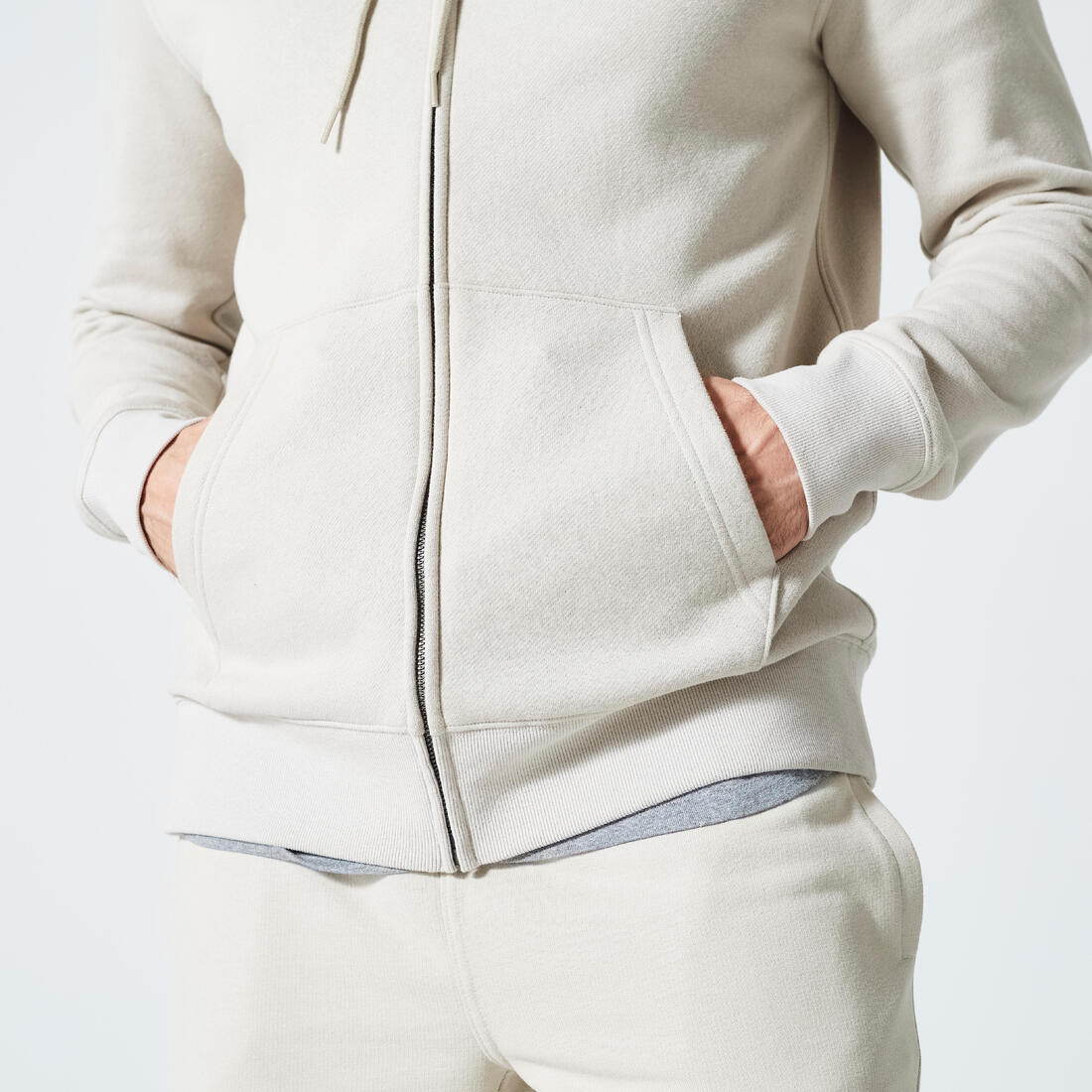 Men's Fleece Zip-Up Fitness Hoodie - Image 25