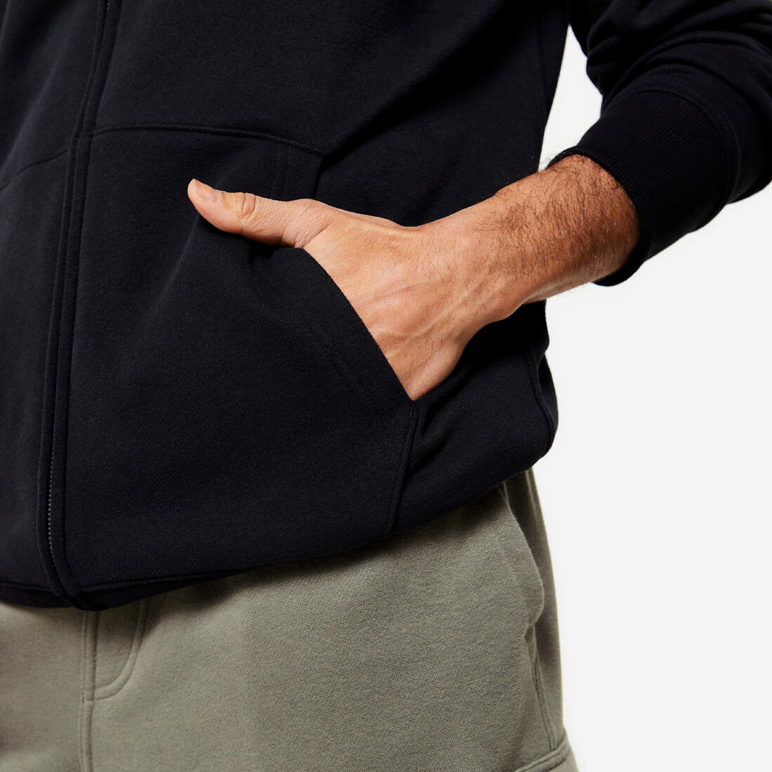 Men's Fleece Zip-Up Fitness Hoodie - Image 29