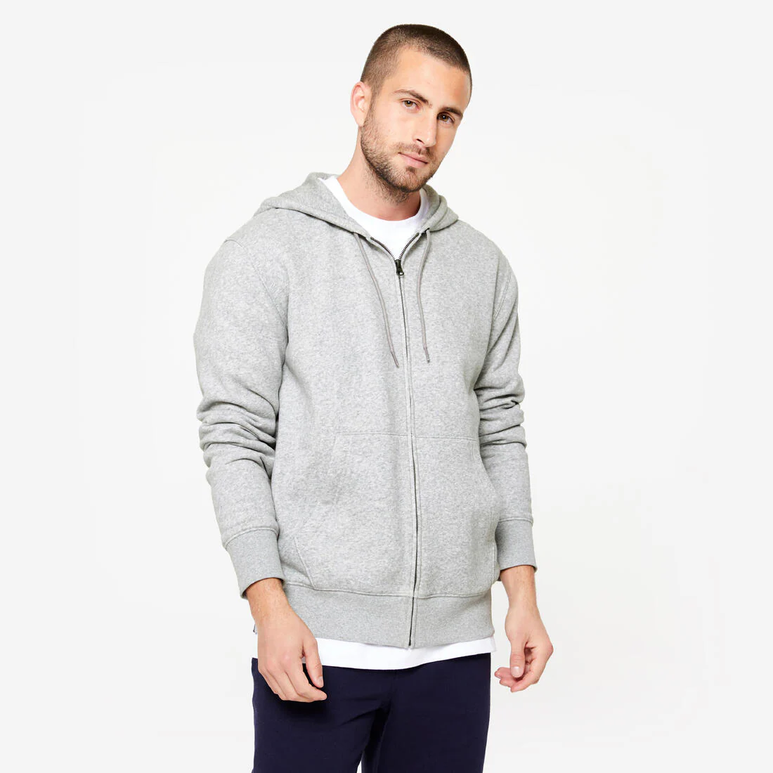 Men's Fleece Zip-Up Fitness Hoodie - Image 3