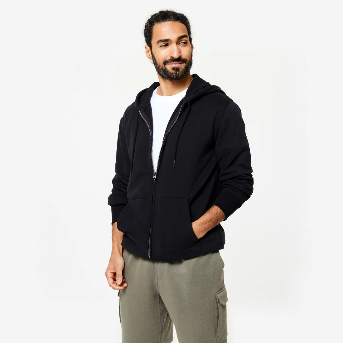 Men's Fleece Zip-Up Fitness Hoodie - Image 4