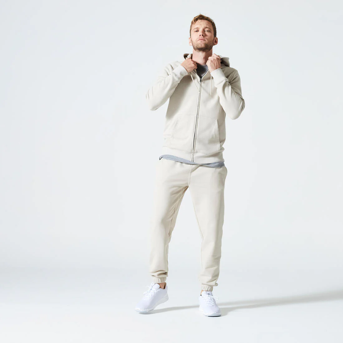Men's Fleece Zip-Up Fitness Hoodie - Image 6
